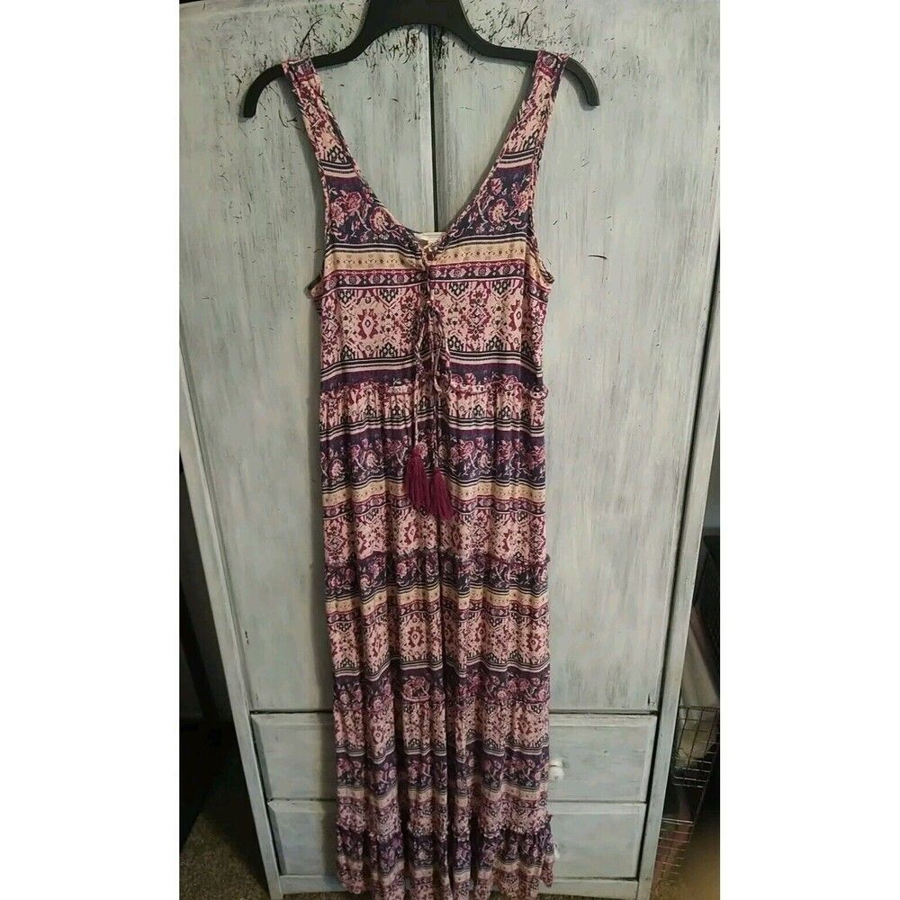 Beach Lunch Lounge Maxi Sleeveless Dress Small Boho Beachy Summer